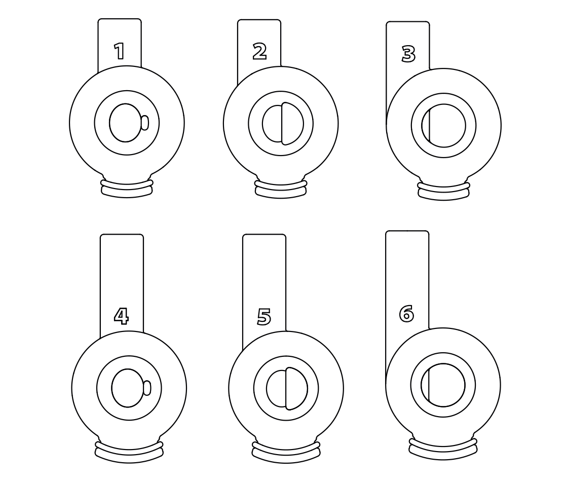 1 Barrel legs no. 1 - 6